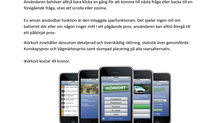 Boboshi släpper iKörkort – Sveriges mest omfattande körkorts-applikation till iPhone och iPod Touch