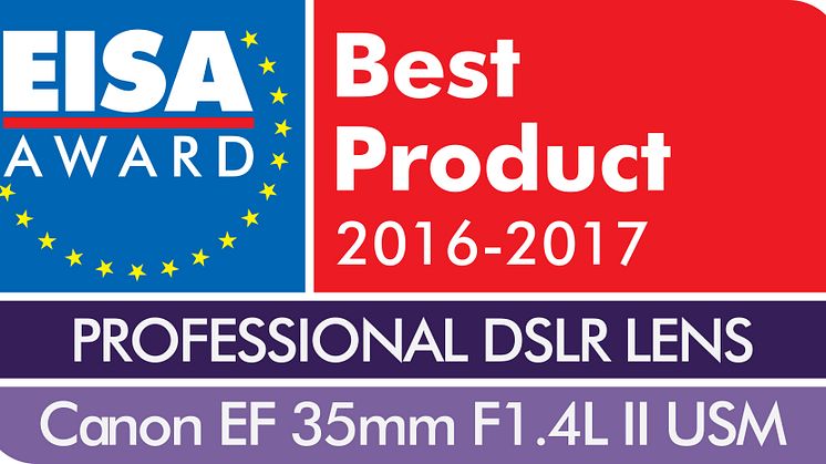 EUROPEAN PROFESSIONAL DSLR LENS 2016-2017 - Canon EF 35mm F1