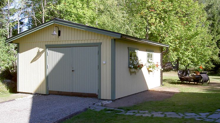 Enkelgarage från Lövångers Bygg sommartid