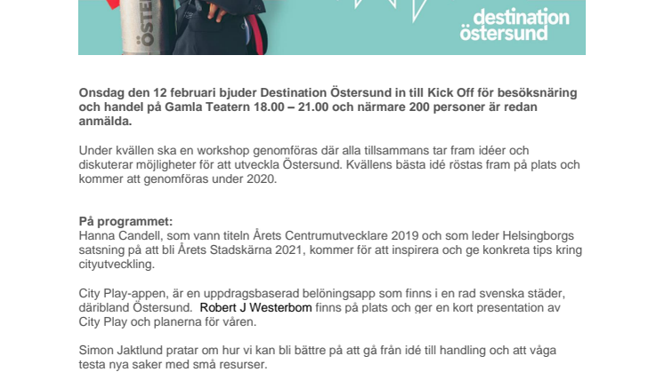 Kick Off ska ge starkare besöksnäring och ny reseanledning