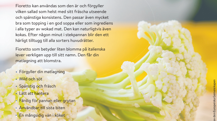 Fioretto - får din matlagning att blomstra, 2017-07-01