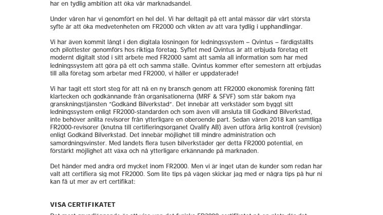Sommarhälsning FR2000 2018