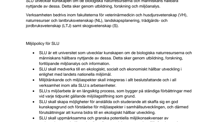 SLU är Life Science