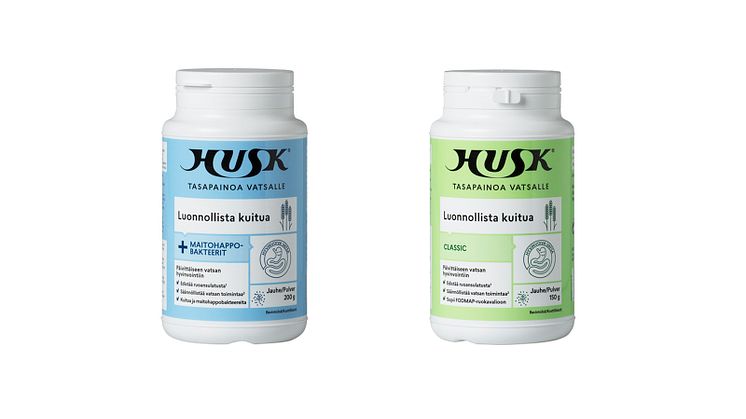 Takaisinveto: HUSK® Tasapainoa vatsalle kuituvalmisteet