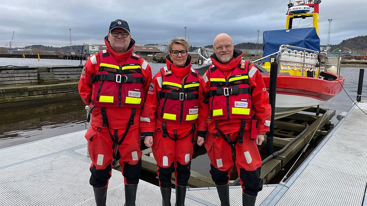 Stefan Rydin, Ragnar Davidsson och Maria Martinsson från räddningsstationen i Uddevalla är nominerade till Årets sjöräddare.