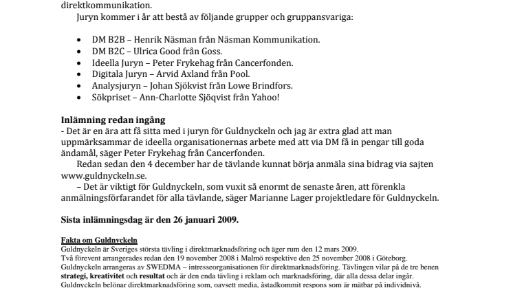 Bosse Rönnberg i Guldnyckelns jury