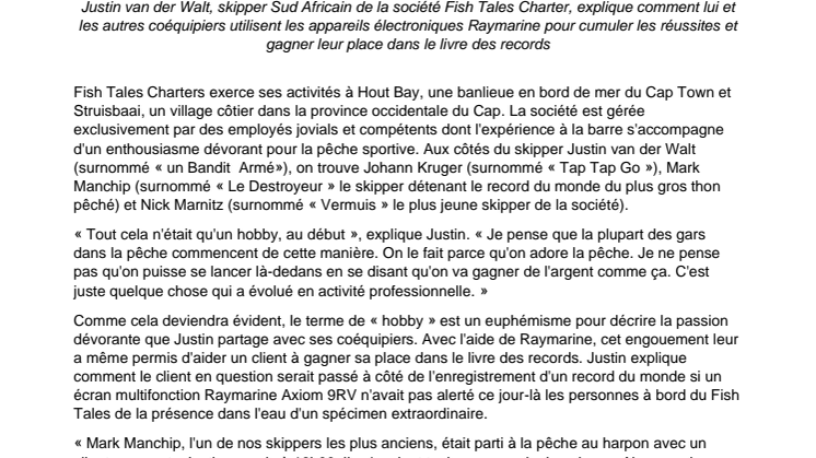 Avec Fish Tales, pour gagner ! 