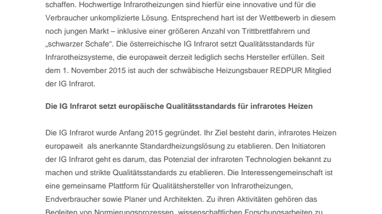 IG Infrarot – gewappnet gegen Trittbrettfahrer