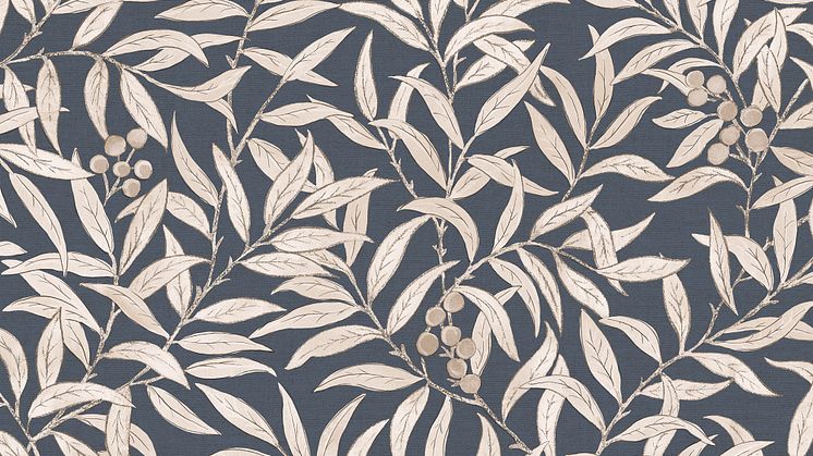 Wallpaper Scandinavia 10x053 m Leaf creeper Dark blue Non-woven