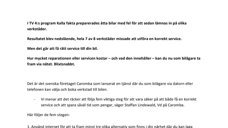 Så här ser du till att du får rätt service på bilverkstaden