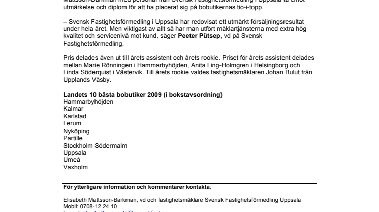 Uppsalas mäklare bland de bästa i landet 