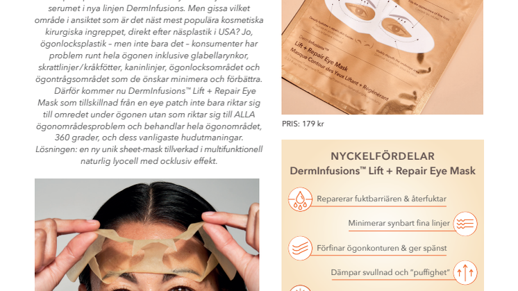 Presentation DermInfusions™ Lift + Repair Eye Mask
