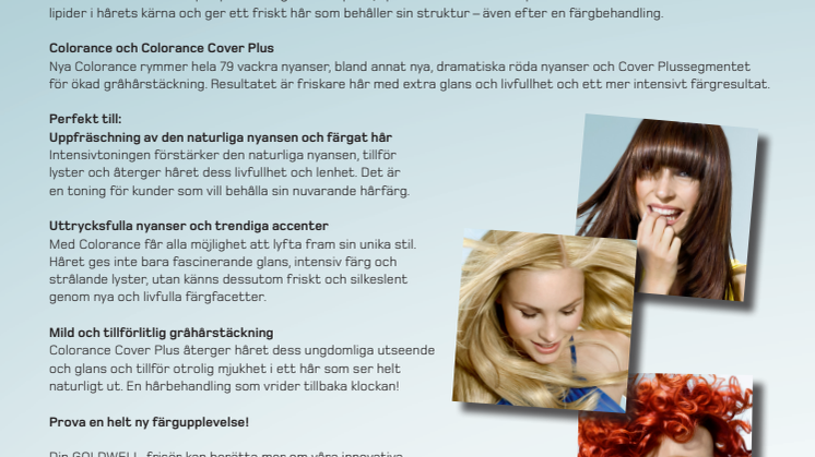 En helt ny generation intensivtoning - nya Colorance från Goldwell