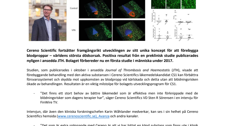 Viktiga in vivo-resultat banar väg för klinisk studie