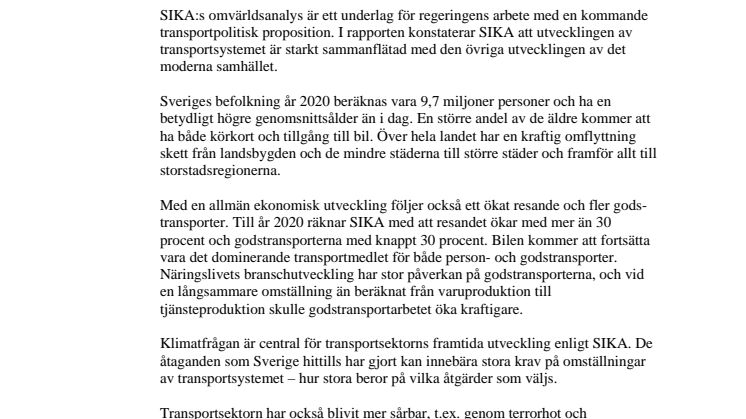 Svenskarnas resande ökar med 30 procent till 2020