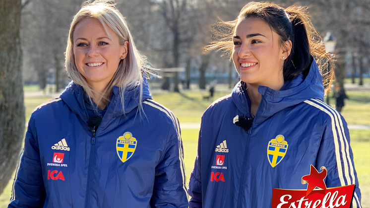 Amanda Ilestedt (back) och Zećira Mušović (målvakt)