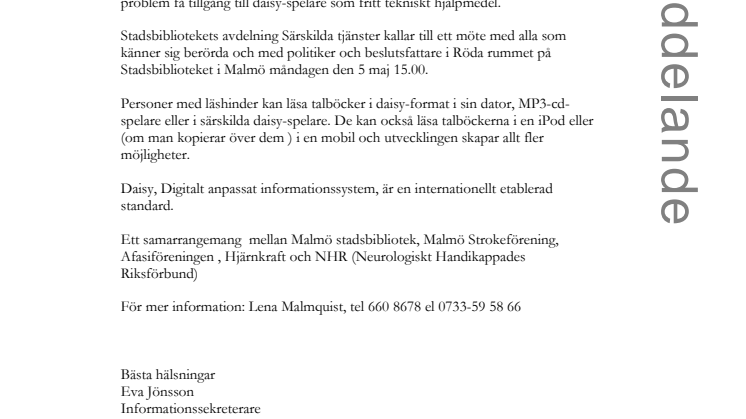Stadsbiblioteket i Malmö mån 5 maj kl 15: Kultur åt alla?