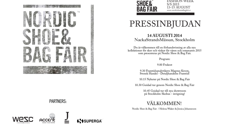 PRESSINBJUDAN: En förhandsvisning av alla nya kollektioner för skor och väskor vår/sommar 2015