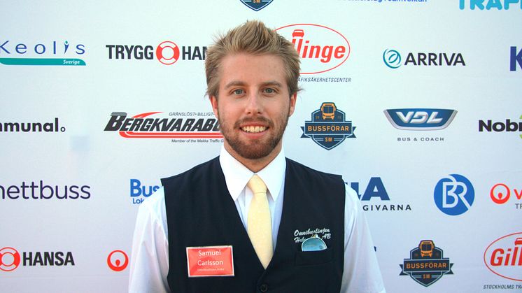 Samuel Carlsson, Habo, är en av Sveriges bästa bussförare 2013