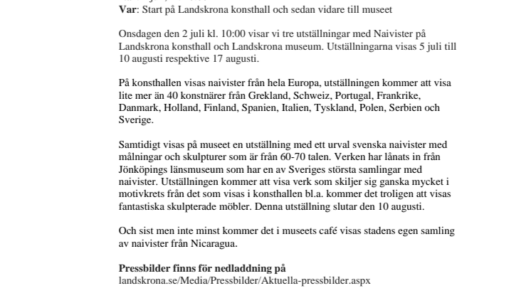 Välkomna till pressvisning av Naivister*3
