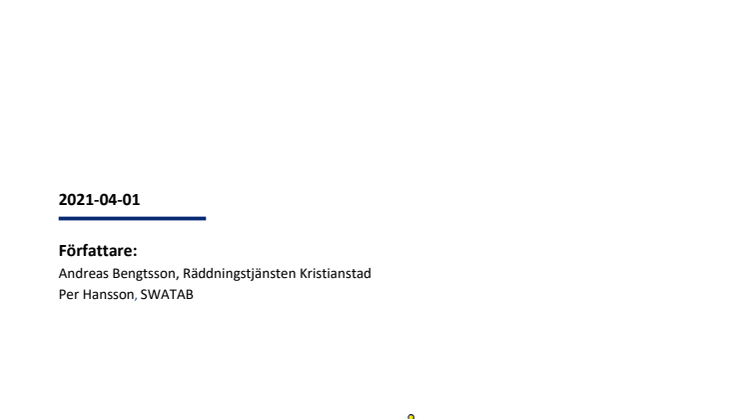 Testrapport - Partikelanalys PAH/VOC larmställ, 2021
