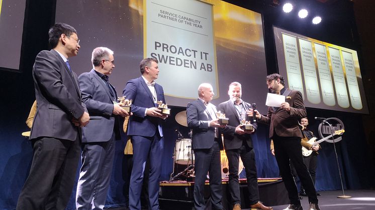 5 vinnare Gulddraken 2020 - Service Capability Partner of the Year