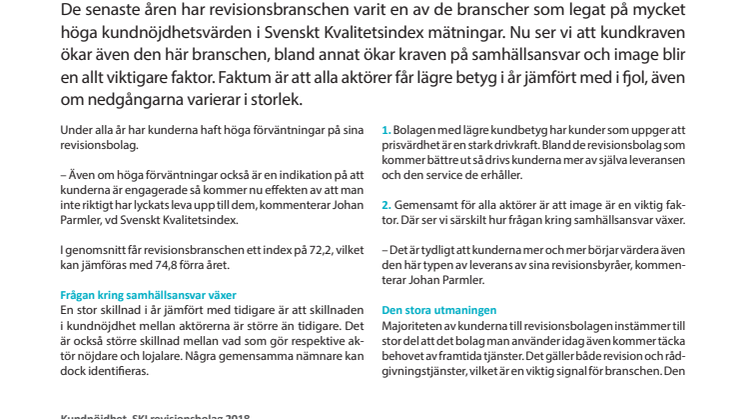 Kunderna kräver mer än revisionsbolagen levererar 