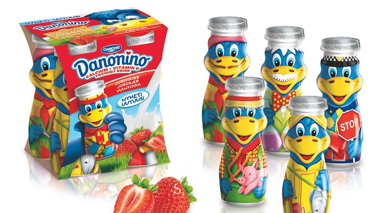 Danonino Drickyoghurt Dino Jordgubb