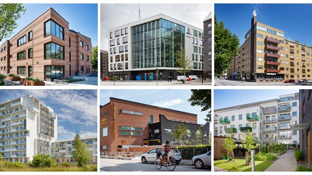 Sex finalister tävlar om Stadsbyggnadspriset och Gröna Lansen 2019. Foto: Bojana Lukac