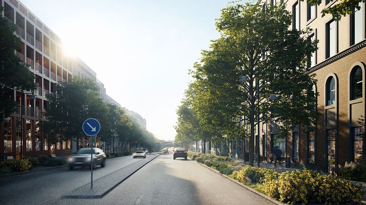 Visionär skiss Kronetorpsvägen Liljewalls arkitekter