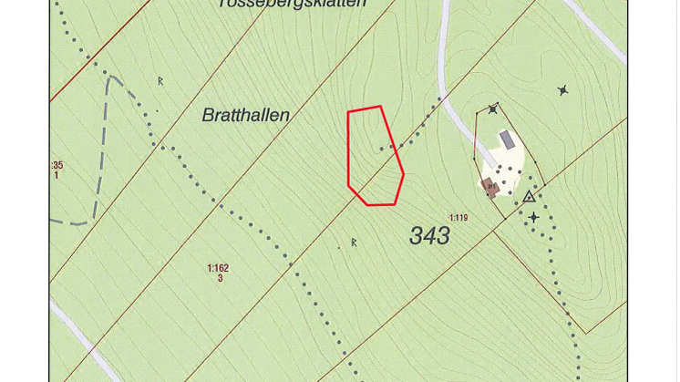 Karta över beträdandeförbud i Tossebergsklätten