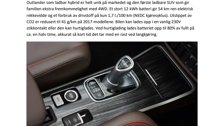 2016 Paris Motor Show – 2017-modell Mitsubishi Outlander