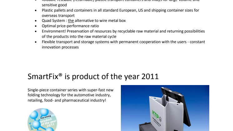 SmartFix® is product of the year 2011