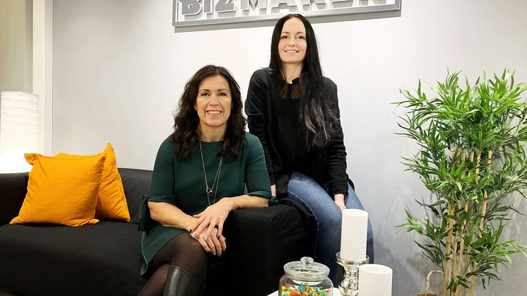 Eva Nyh Hederberg, vd och Helene Ivares, kommunikationschef på BizMaker
