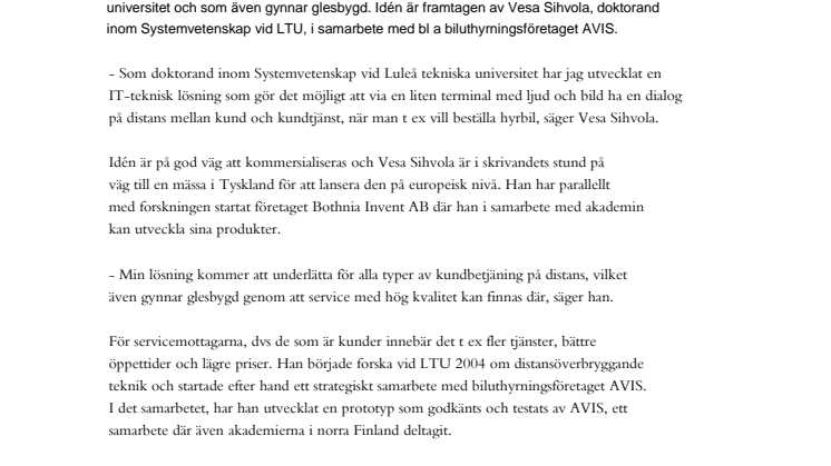 Automatisk kundservice ur LTU:s forskning