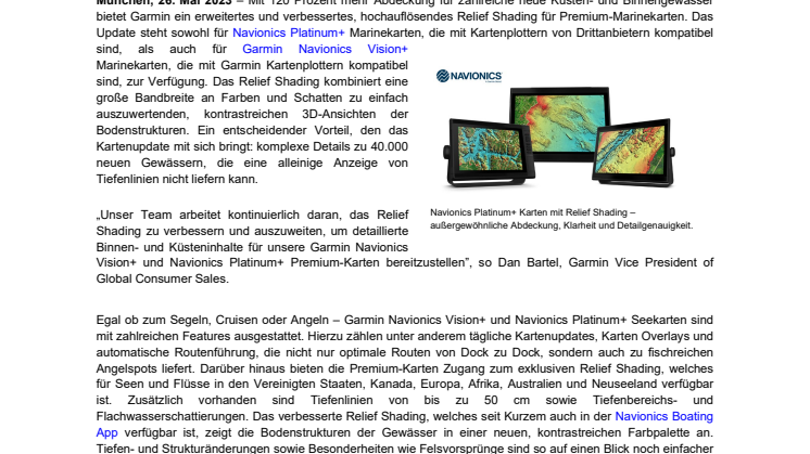 PM Garmin Premium Marinekarten Relief Shading Update