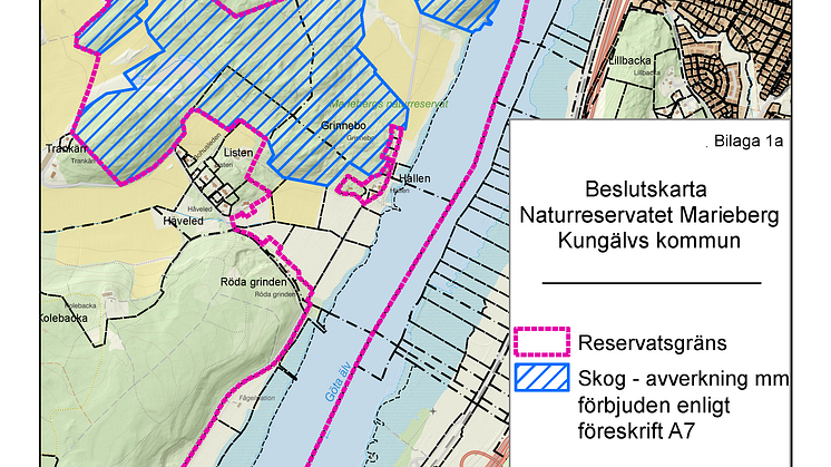 Beslutskarta, Mariebergs naturreservat