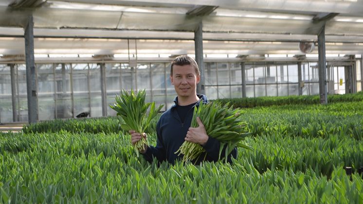 Jonas Andersson på Olles Blommor i Kristianstad ser ljust på säsongen. 