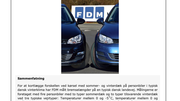 FDM Rapport - Vinterdæk på personbiler i Danmark