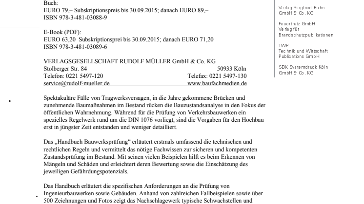Handbuch Bauwerksprüfung