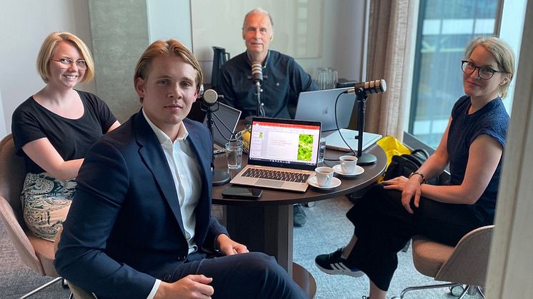 Den gröna juridiken. Från vänster: Annie Kolvik, Aaron Coster, Gunnar Oesterreich och Lina Kinning. 