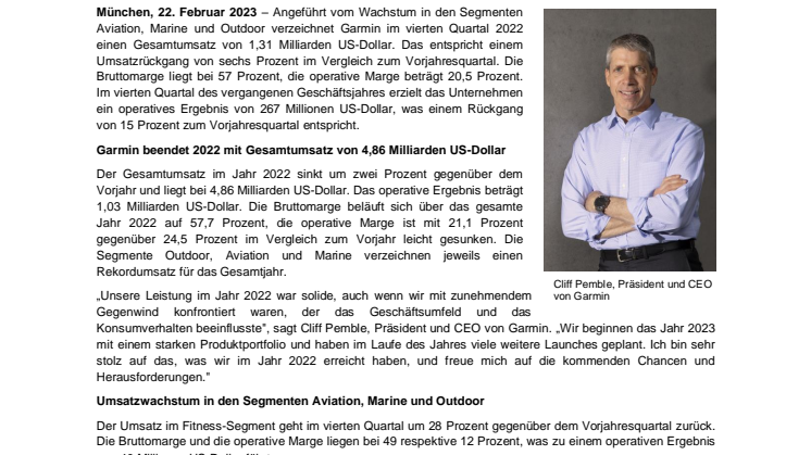 PM_Garmin_DE_Quartalszahlen Q4_Jahresergebnis 2022