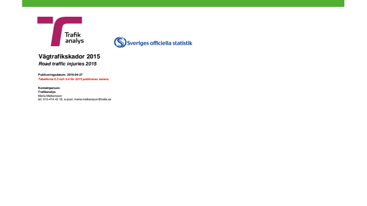 Statistik Vägtrafikskador 2015 pdf-fil