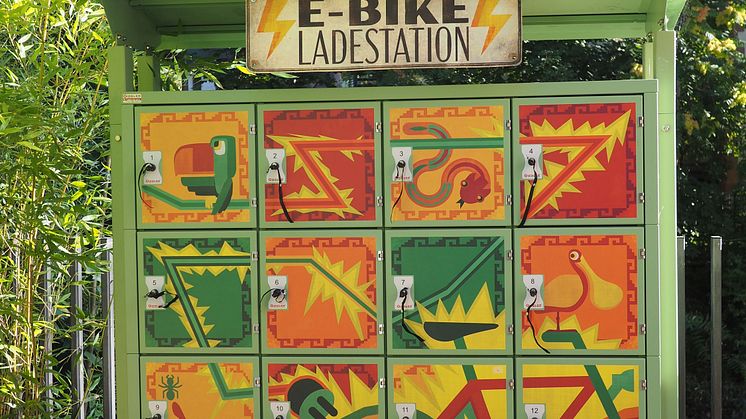 Der Zoo Leipzig bietet seinen Besuchern ab sofort E-Bike-Ladestationen an - Foto: Zoo Leipzig