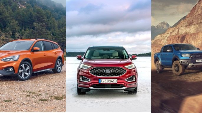 Feiern Österreich-Premiere auf der Vienna Auto Show: der neue Ford Focus Active, Ford Edge und Ford Ranger Raptor