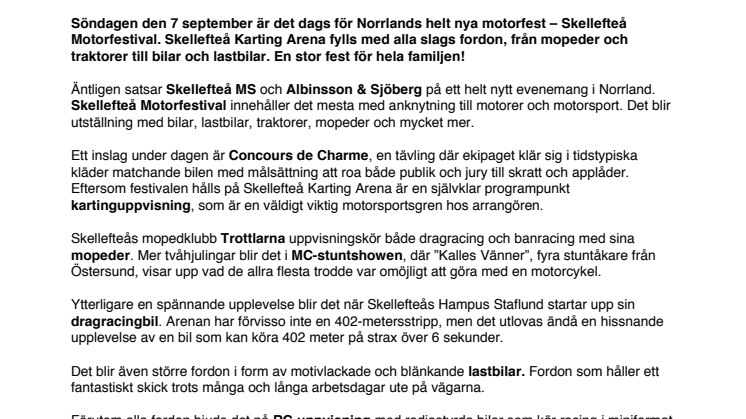 Premiär för Skellefteå Motorfestival