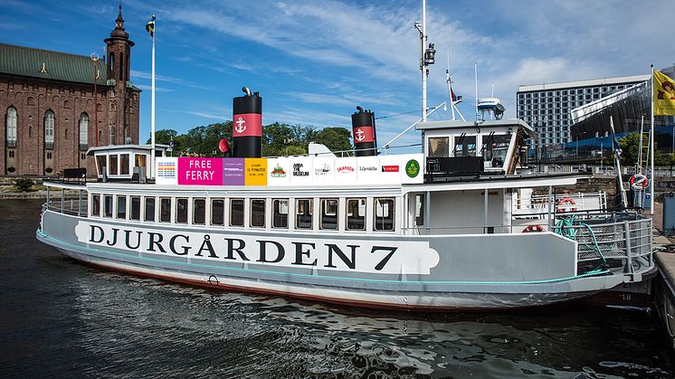 Pressinbjudan: Ny gratisfärja till Djurgården i sommar. Häng med på premiärturen den 28 juni!