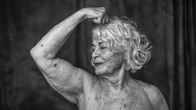 Porträtt ut utställningen "Äggen är slut". Foto: Elisabeth Ohlson.