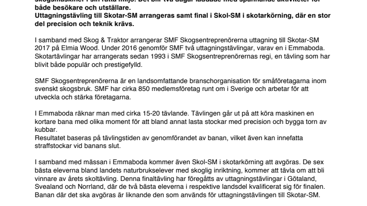 Uttagning till Skotar-SM under Skog & Traktor