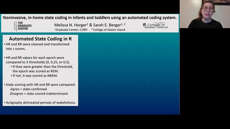 Melissa Horger - Monitoring infant sleep state using the Patient Status Engine